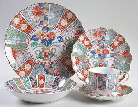 Imari Fan 5 Piece Place Setting