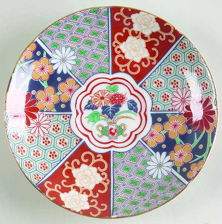 Imari Fan Saucer for Flat Cup