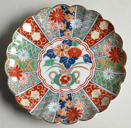 Imari Fan Bread & Butter Plate