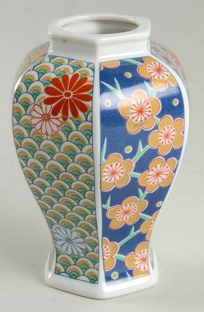 Imari Fan Small Temple Jar No Lid