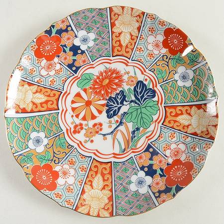 Imari Fan Dinner Plate