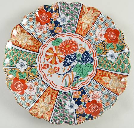 Imari Fan 12" Chop Plate (Round Platter)