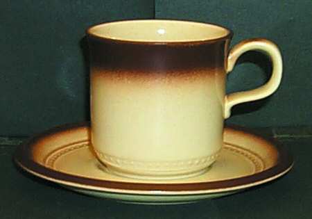Peach Cobbler Flat Cup & Saucer Set