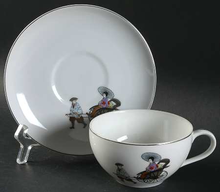 Rikisha Flat Cup & Saucer Set
