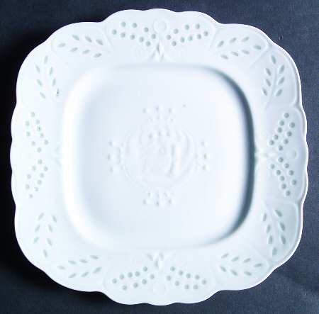 Snow Princess Square Handled Cake Plate