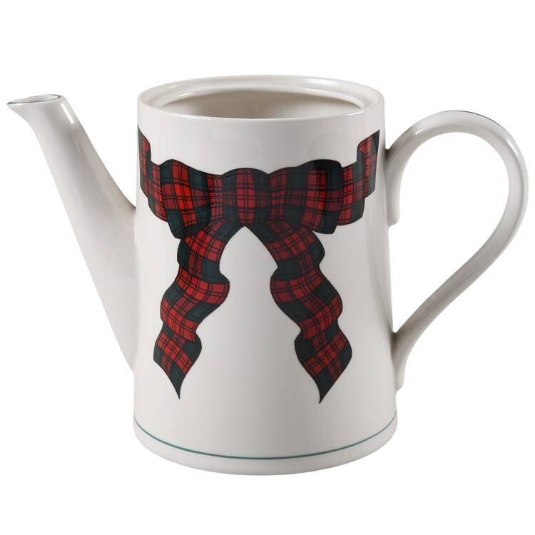 Tartan Plaid Coffee Pot No Lid
