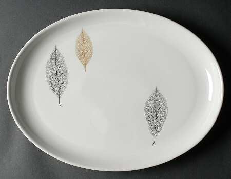 Angel Leaf 15" Oval Serving Platter