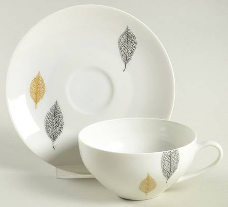 Angel Leaf Flat Cup & Saucer Set