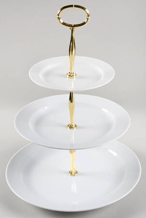Arzberg White (Shape 1382) 13 7/8"-14 1/4" 3-Tiered Serving Tray(DP,SP,BB) HC