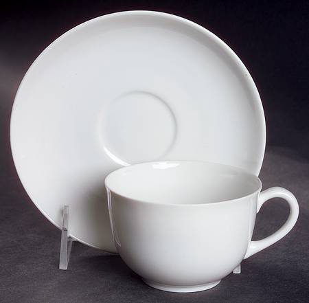 Arzberg White (Shape 1382) Flat Cup & Saucer Set
