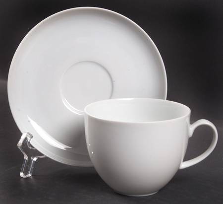 Arzberg White (Shape 1382) Flat Cup & Saucer Set