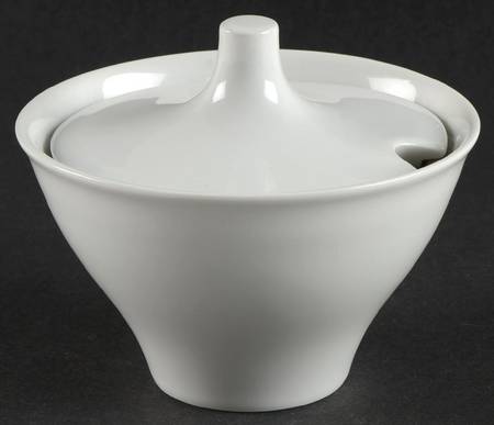 Arzberg White (Shape 2025) Mustard Jar & Lid