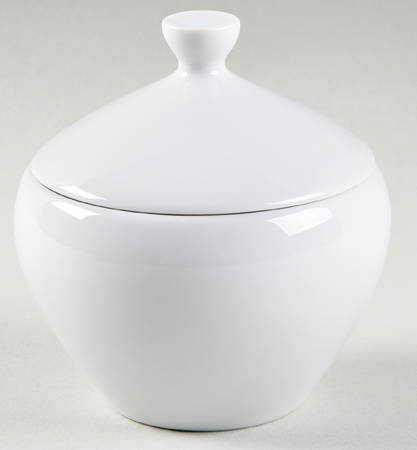 Arzberg White (Form Shape 2000) Sugar Bowl & Lid