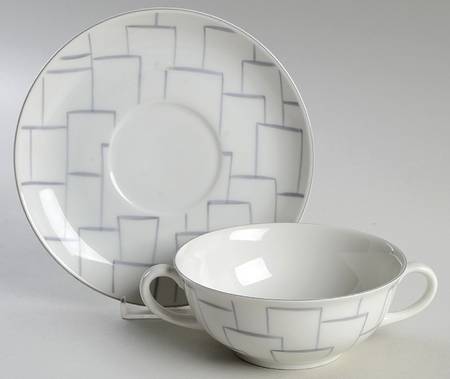 ARZ24 Flat Cream Soup Bowl & Saucer Set