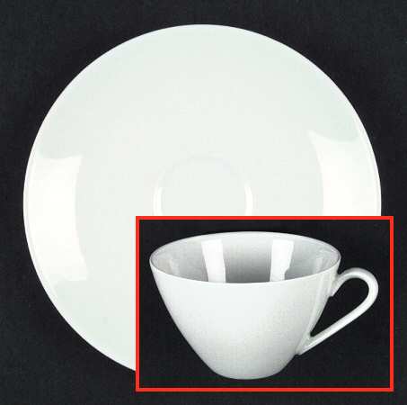 White Sky Flat Cup & Saucer Set