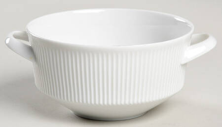 Athena White Flat Cream Soup Bowl