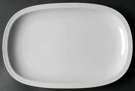 Athena White 12" Oval Serving Platter