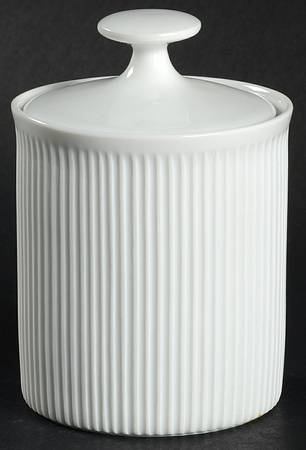 Athena White Sugar Bowl & Lid