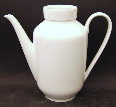 Avante White Coffee Pot & Lid