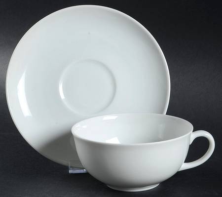 Bianco (Shape 1495) Flat Cup & Saucer Set
