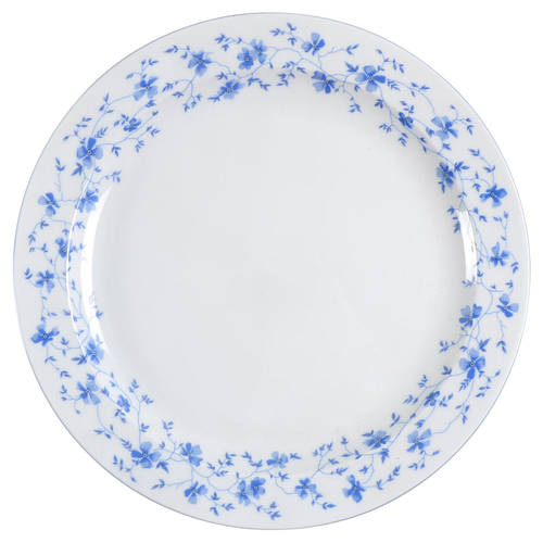 Blue Flowers (Blue Trim, Rim) Large Dinner Plate