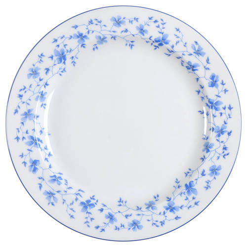 Blue Flowers (Blue Trim, Rim) Salad Plate