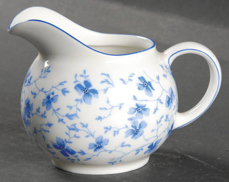 Blue Flowers (Blue Trim, Rim) Creamer