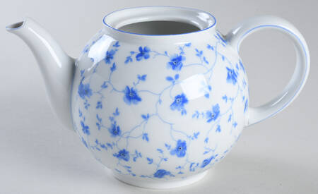 Blue Flowers (Blue Trim, Rim) Teapot No Lid