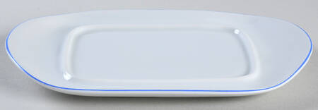 Blue Flowers (Blue Trim, Rim) Rectangular Butter No Lid