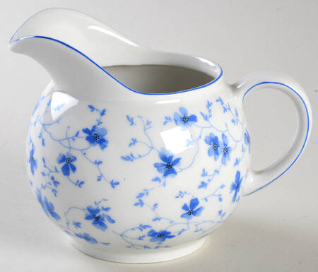 Blue Flowers (Blue Trim, Rim) Creamer