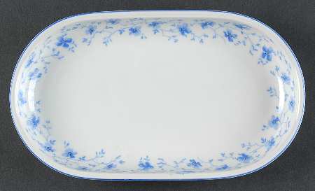 Blue Flowers (Blue Trim, Rim) Relish