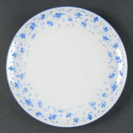 Blue Flowers (Blue Trim, Rim) Cookie Plate