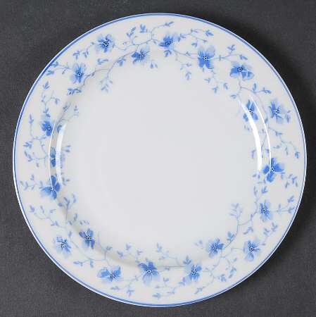 Blue Flowers (Blue Trim, Rim) Bread & Butter Plate