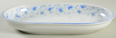 Blue Flowers (Blue Trim, Rim) Relish
