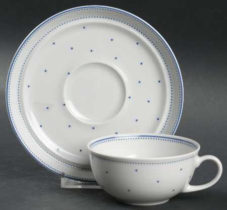 Blue Lagoon Flat Cup & Saucer Set