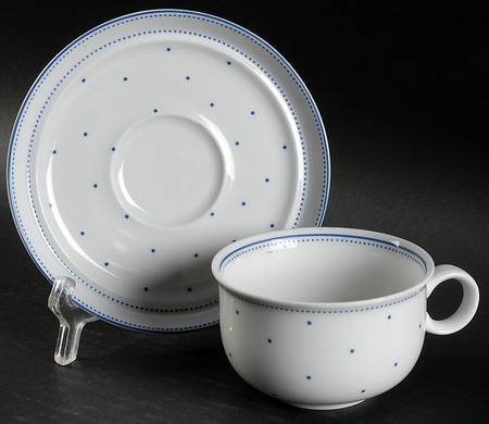 Blue Lagoon Flat Cup & Saucer Set