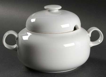 Brasilia White Round Covered Vegetable