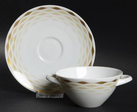 Candlelight Flat Cream Soup Bowl & Saucer Set
