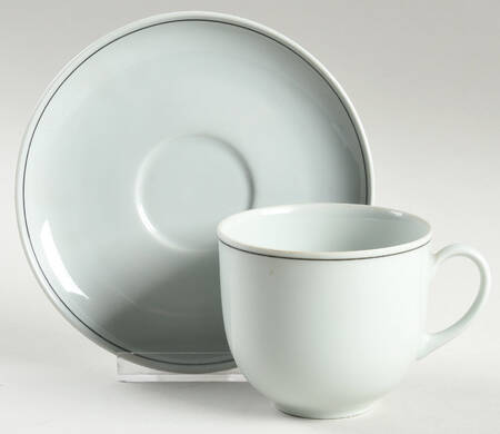 Celedon Thread Flat Cup & Saucer Set