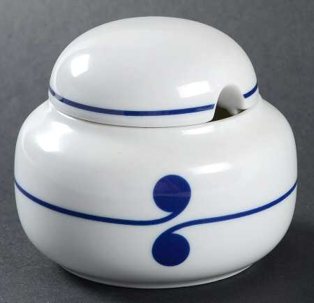 Colon Blue Sugar Bowl & Lid