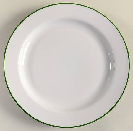 Contrast (Green Trim) Salad Plate