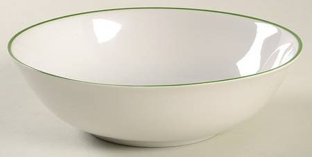 Contrast (Green Trim) Coupe Cereal Bowl