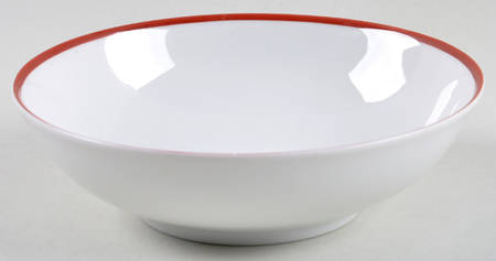 Contrast (Red Trim) Fruit/Dessert (Sauce) Bowl