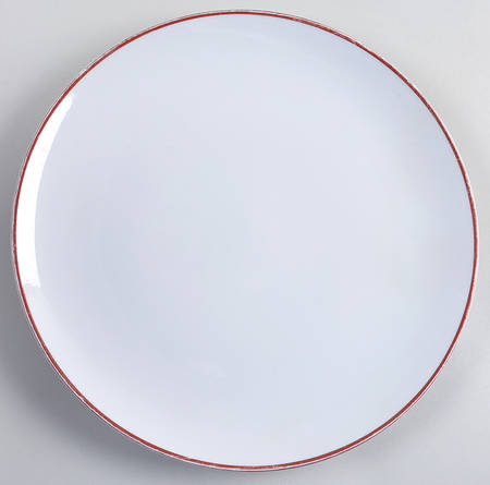 Contrast (Red Trim) 12" Chop Plate (Round Platter)