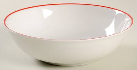 Contrast (Red Trim) Coupe Cereal Bowl
