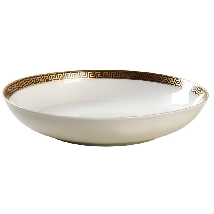 Greek Key Coupe Soup Bowl