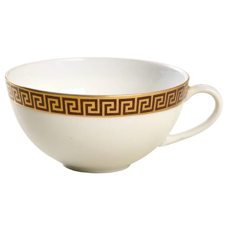 Greek Key Flat Demitasse Cup
