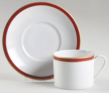 Grand Prix Rouge Flat Cup & Saucer Set