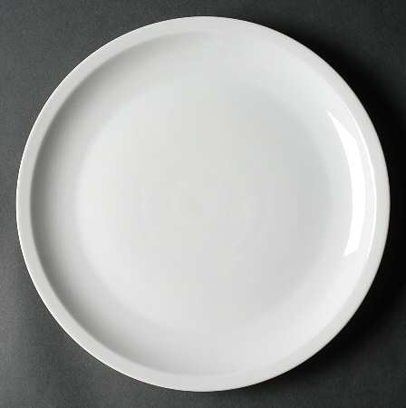 Grand Prix White Large Dinner Plate