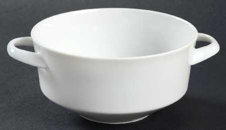 Grand Prix White Flat Cream Soup Bowl